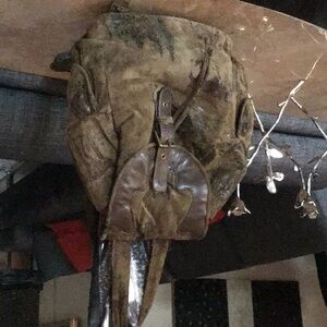 Vintage Brown Leather Backpack